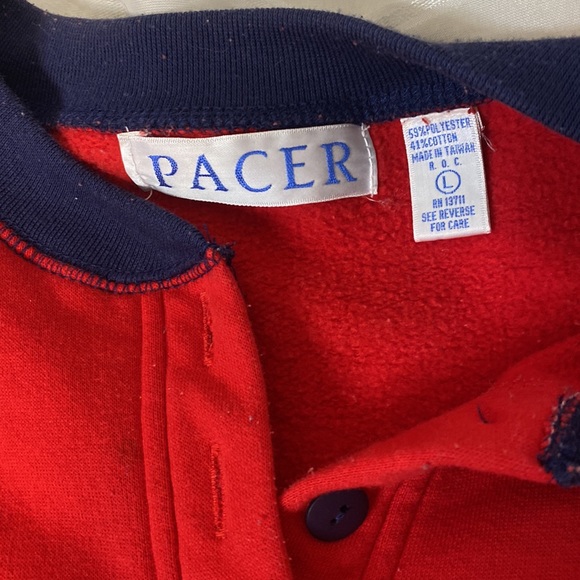 Pacer pull over shirt. Red/blue Size L - Picture 4 of 5
